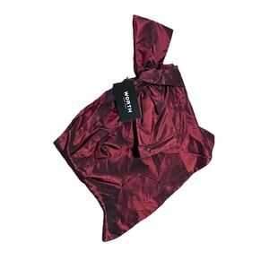 Worth $398 Silk Taffeta Top Sz 4 Small Red Statement Strapless Event Tank Formal